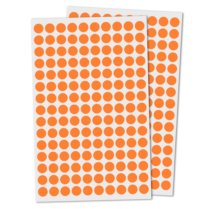 TownStix 3000 Pack, 0.375" Round Dot Stickers Circle Labels - Orange - Image 1
